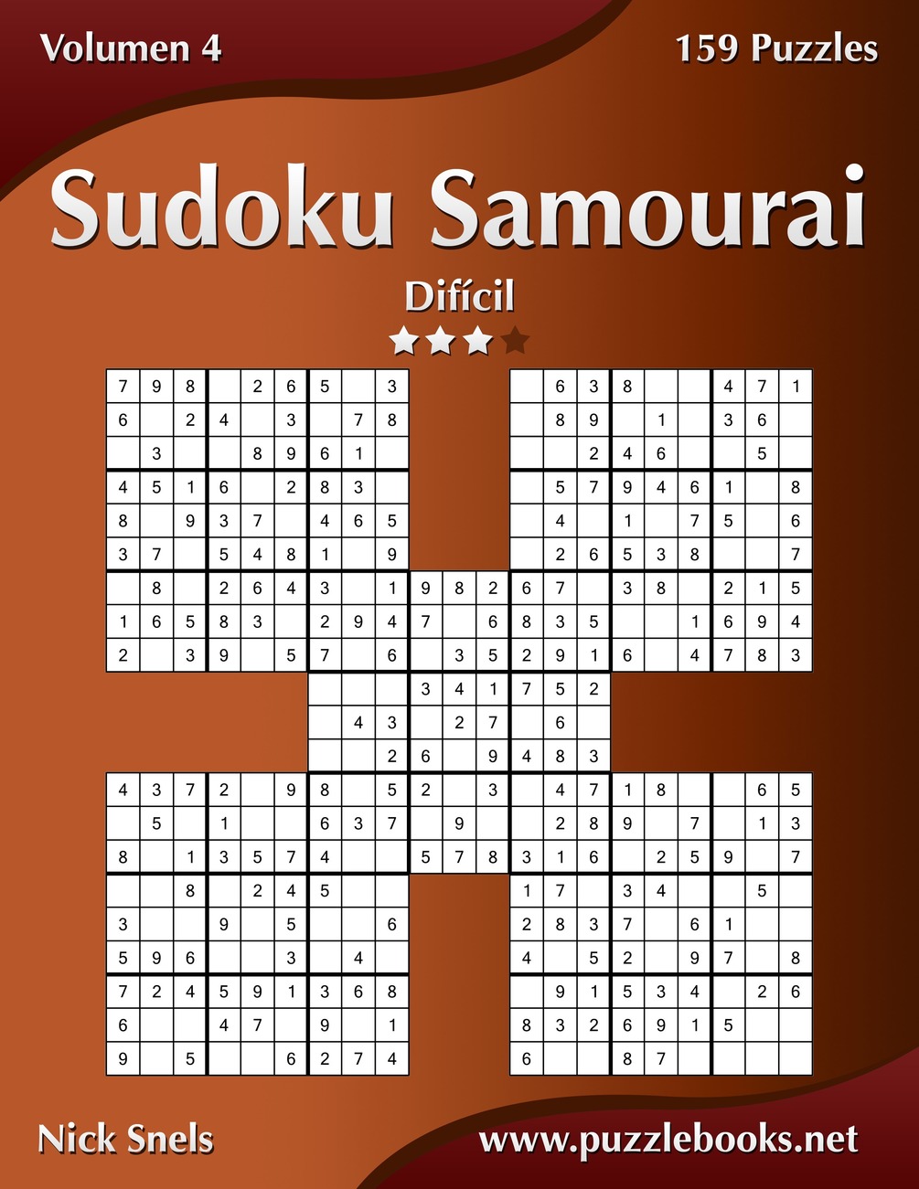 Sudoku Samurai Dif cil Volumen 4 159 Puzzles