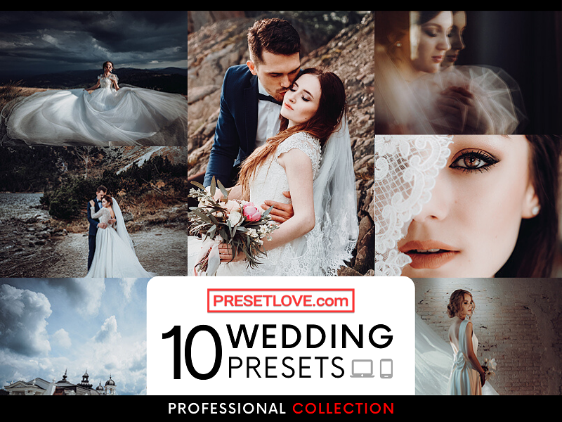 10 Professional Wedding & Engagement Presets Lightroom Mobile and