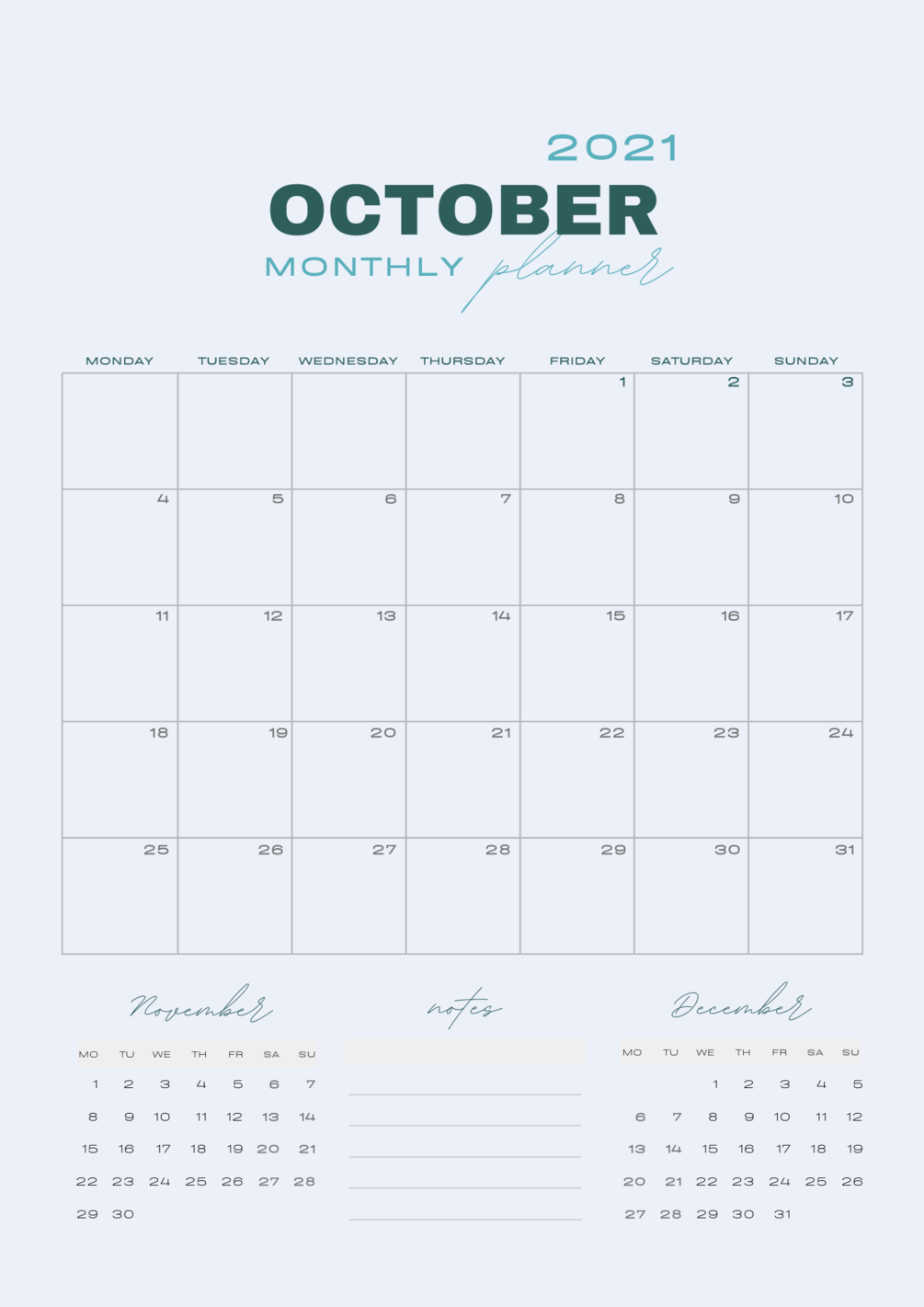 Content planner template