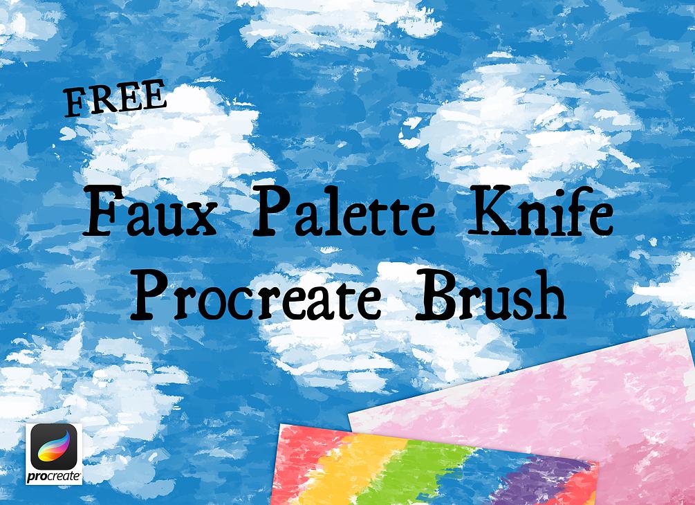 Free Procreate Faux Palette Knife Brush