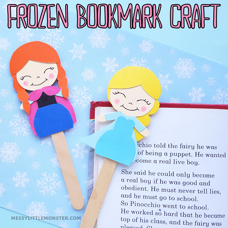 Frozen Bookmark Craft Template