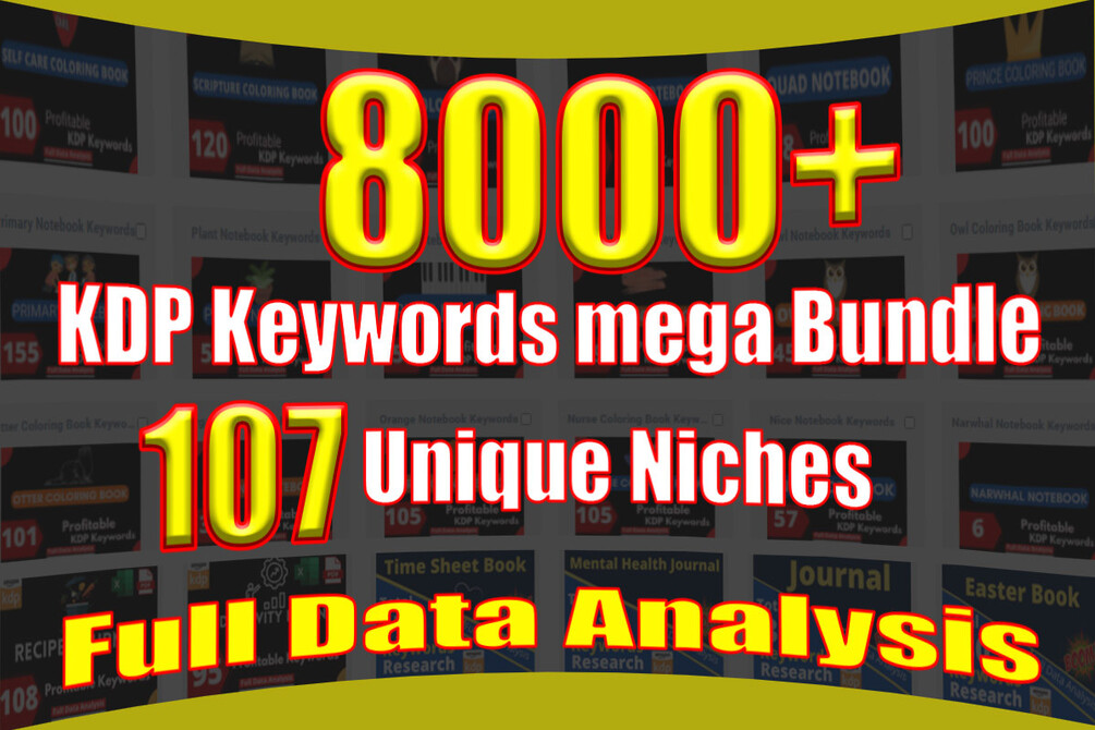 Big KDP Keywords Research Bundle Over 8000 KEYWORDS Just for 3