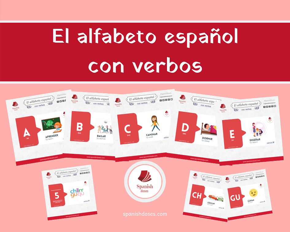 El alfabeto español con verbos