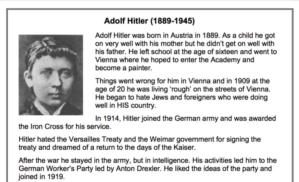 Adolf Hitler early years