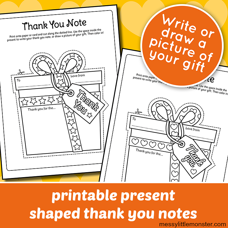printable thank you cards for kids