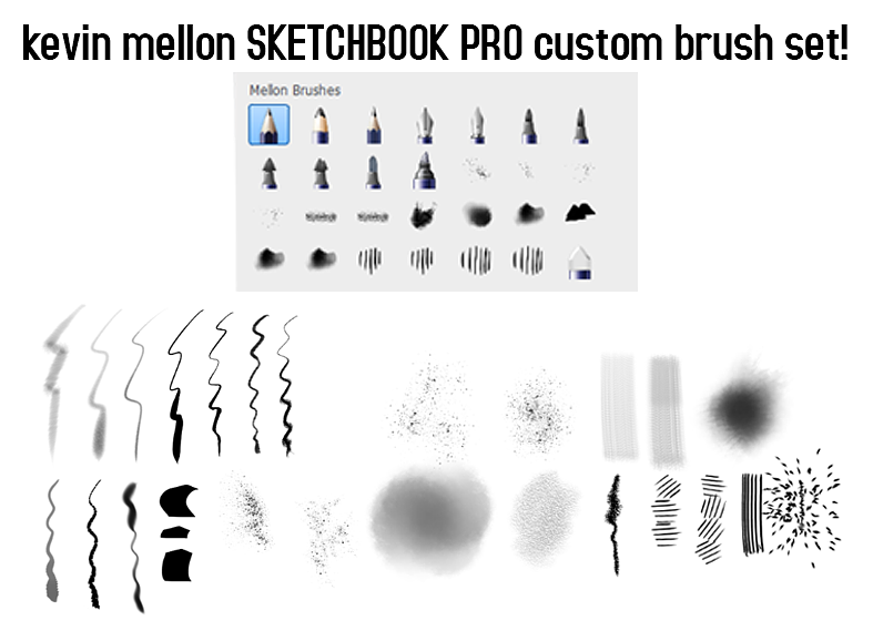 Kevin Mellon Sketchbook Pro Brush Set