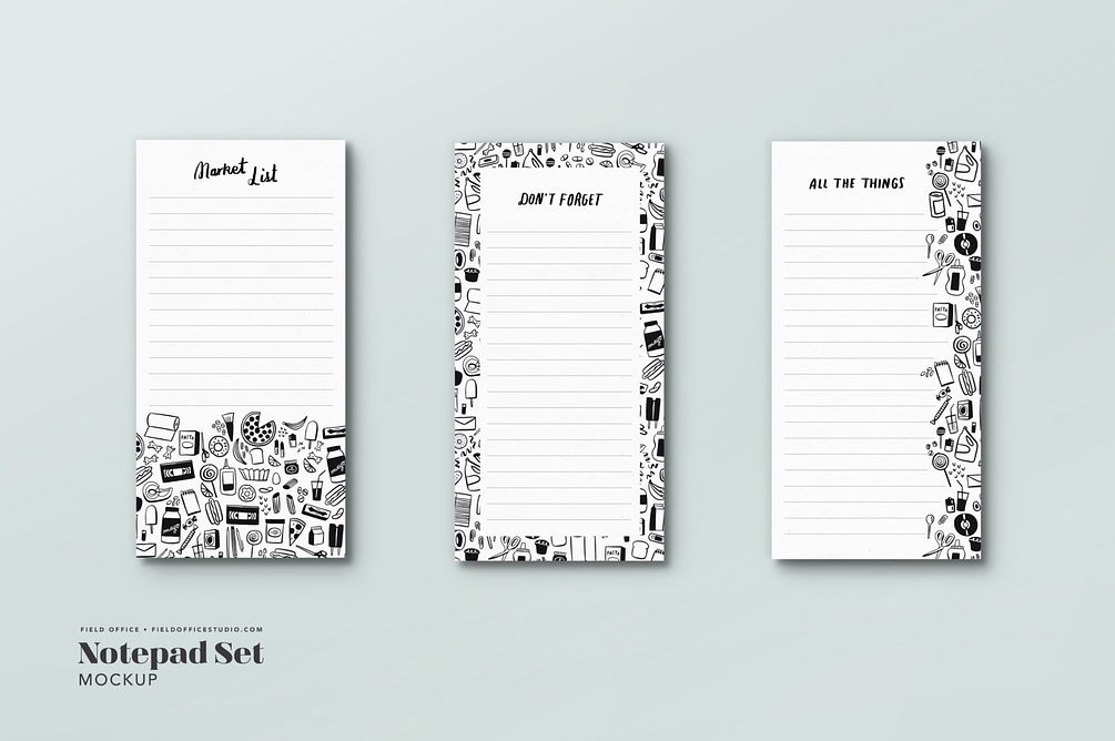 Download Notepad Set Mockup