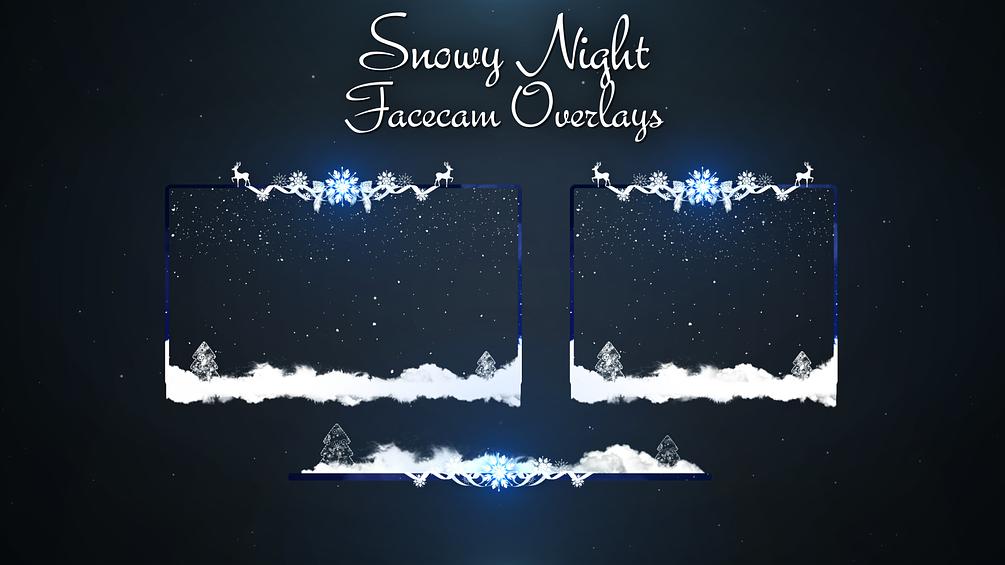 Snowy Night | Facecam And Overlays | Christmas/Holiday | Twitch/Facebook/OBS