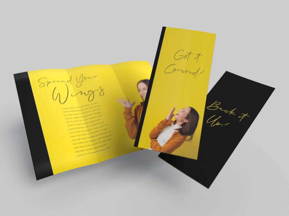 Tri fold brochure dimensions mock up template
