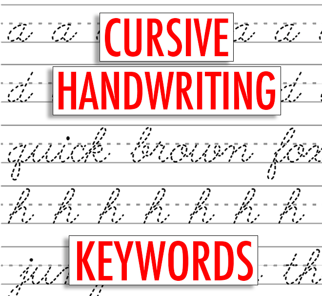 97 Cursive Handwriting Book Keywords