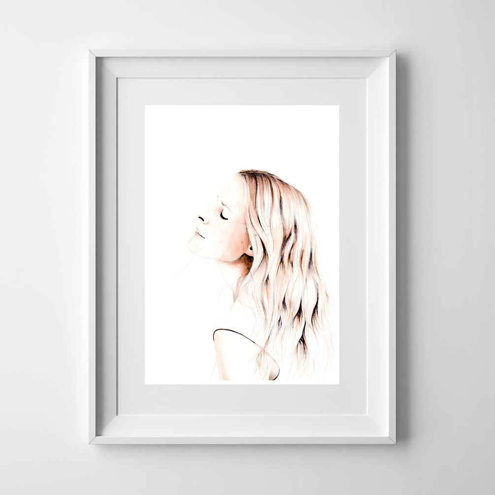 Custom Illustration Portrait - Framed