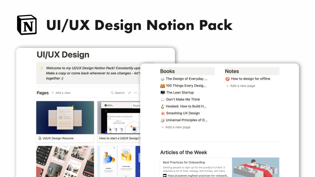 UI/UX Design Notion Pack