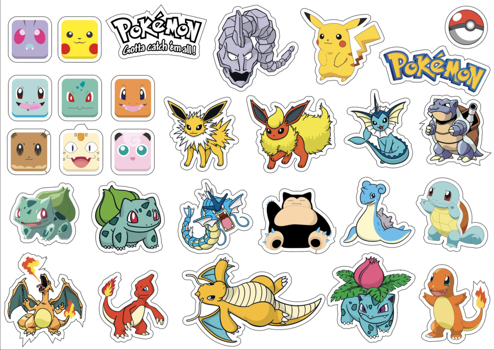 Pokemon 27 Sticker Vector Pack