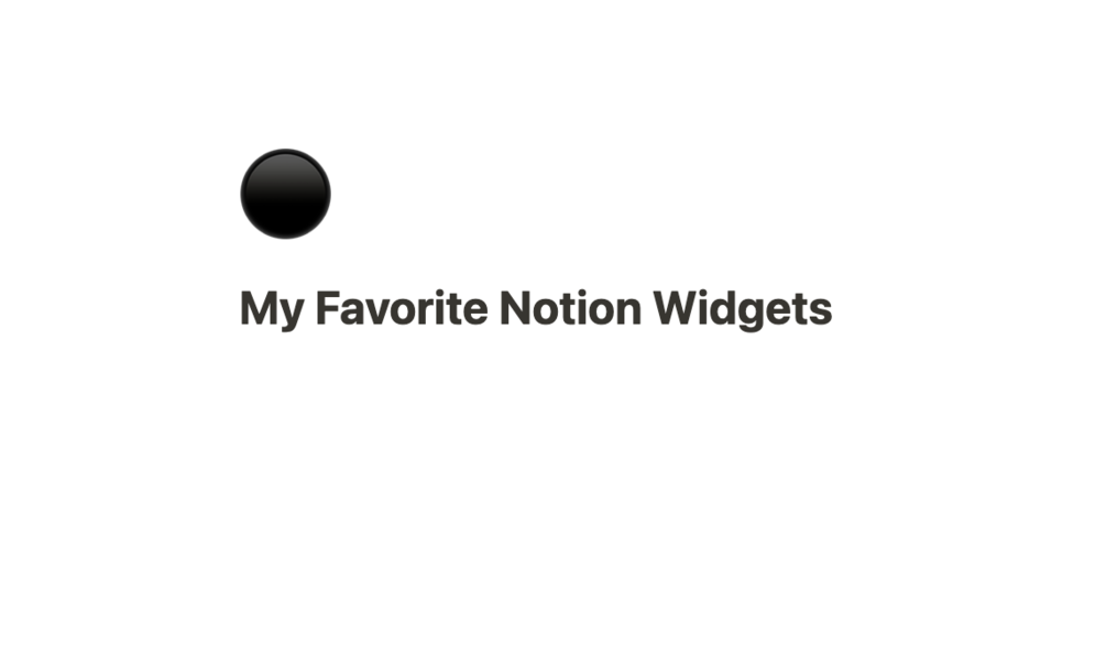 Notion Widget Links