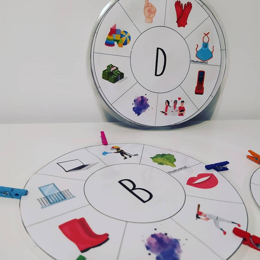 Ruleta abecedario LETRA MAYÚSCULA (CASTELLANO)