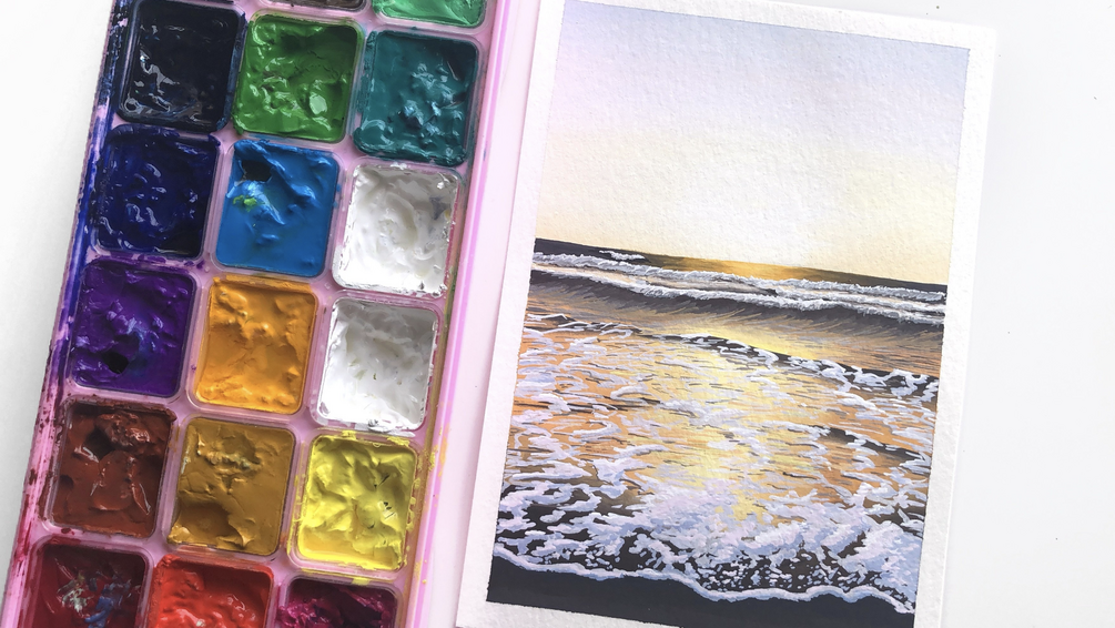 Beginners Guide to Gouache Learning Control of Water, Blending