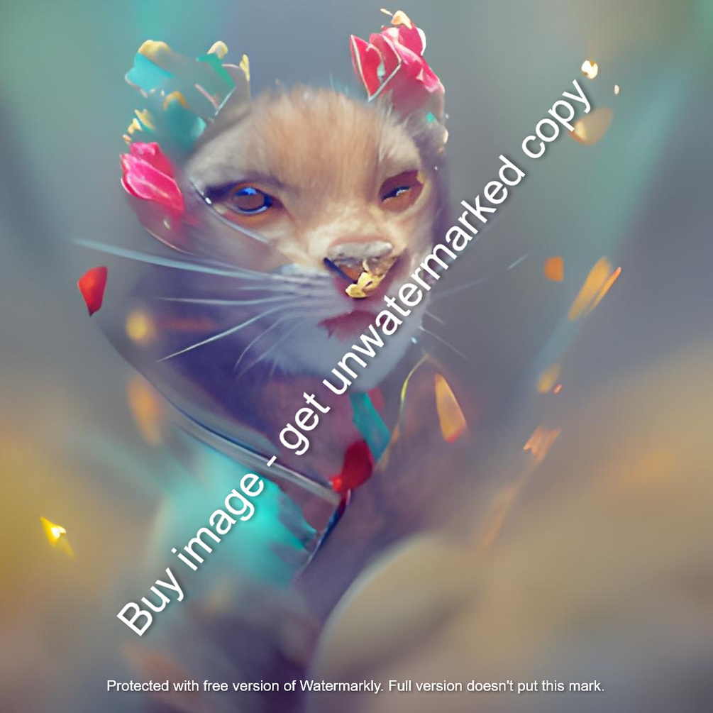 Beautiful feline printable digital art