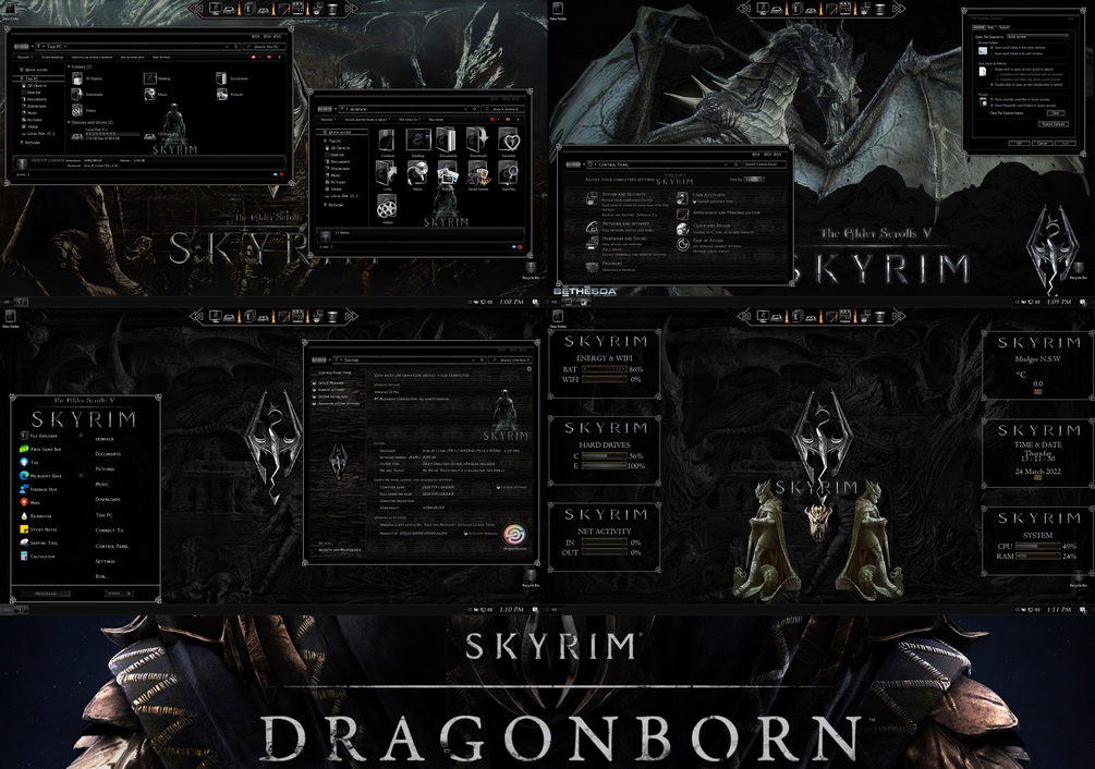 Skyrim Dragon Spawn Premium SkinPack