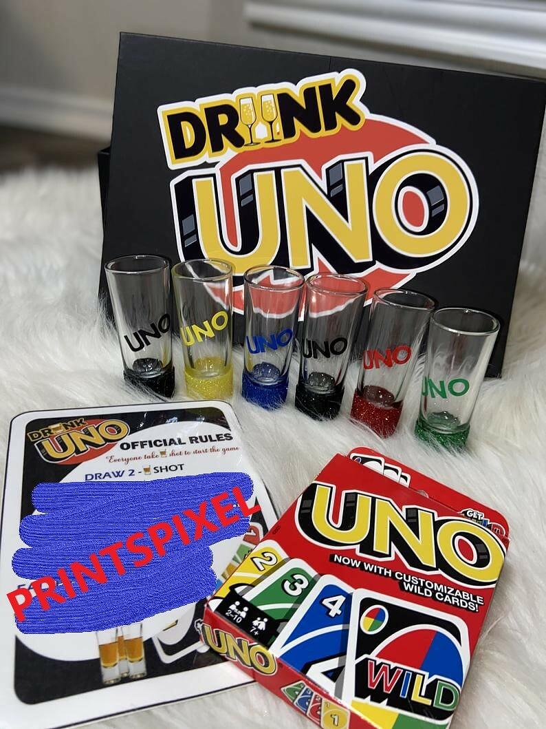 Drunk UNO Game PNG SVG Digital File