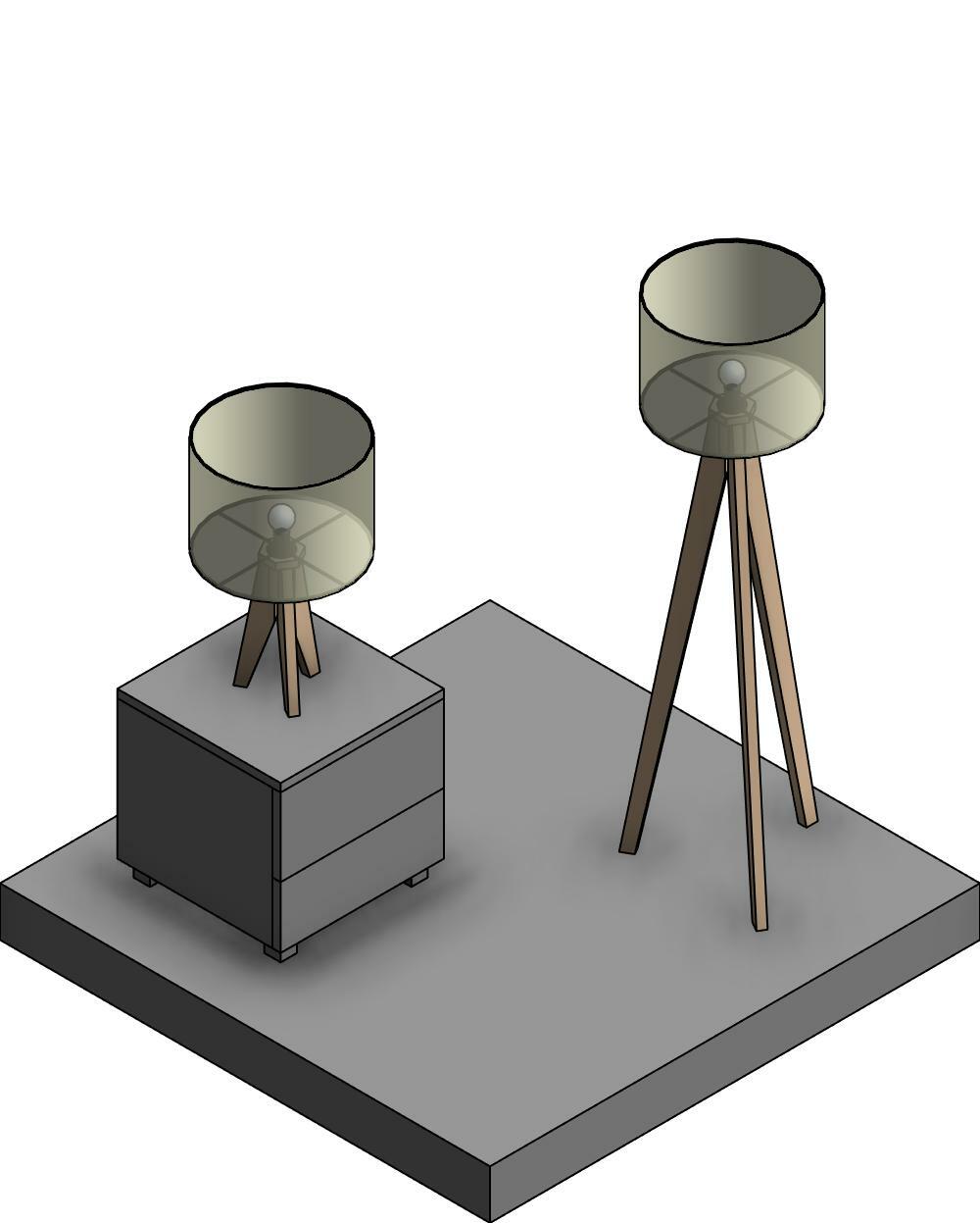 Revit Família Luminárias com tripé