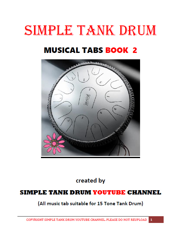 Steel Tongue Drum Musical Tabs Vol. 2