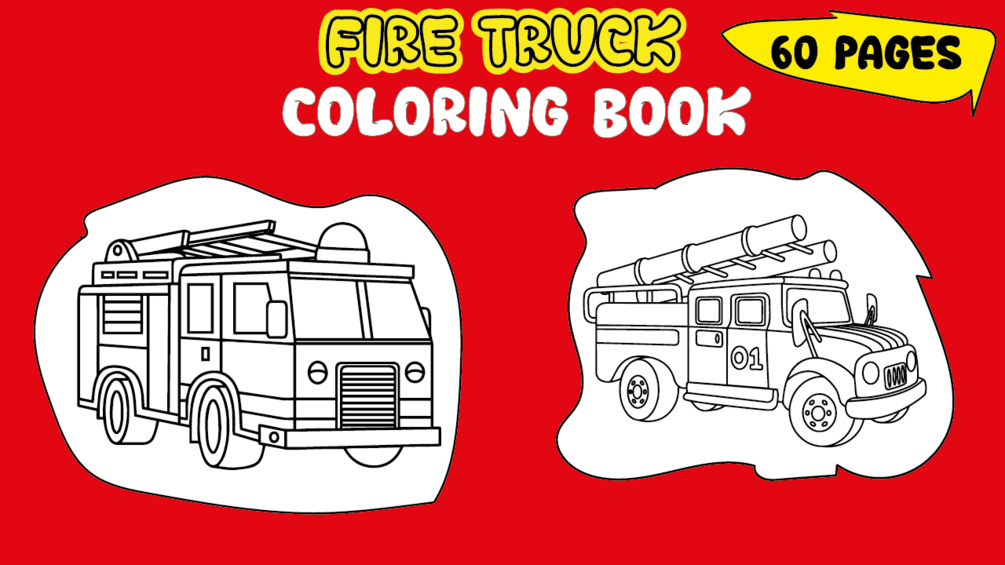 ColoringBook FireTruck ages 4-8