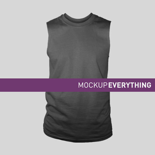 Download Men's Muscle Tank Top - Ghosted, Front Mockup Template