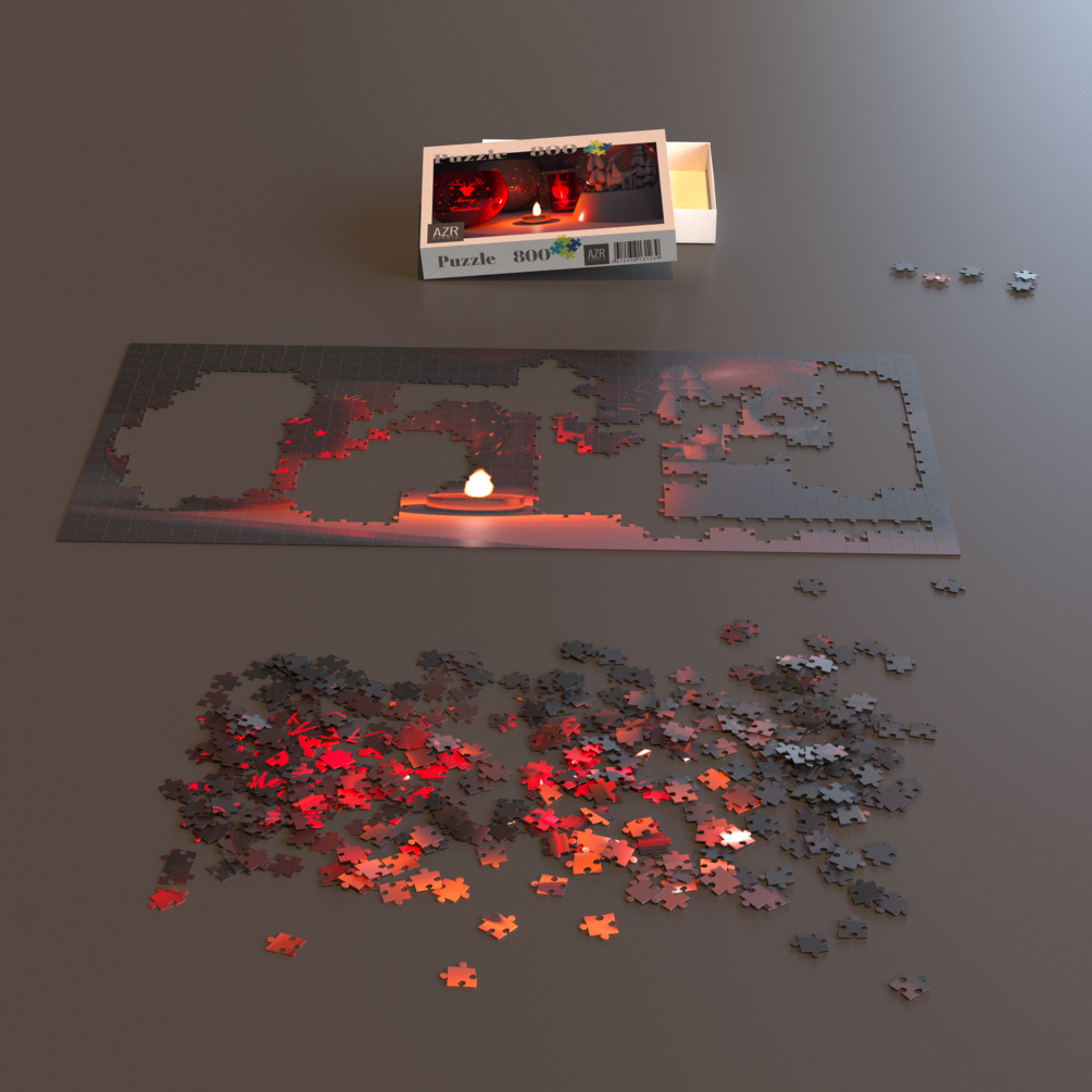 Puzzle 3d Blender Cycles Corona