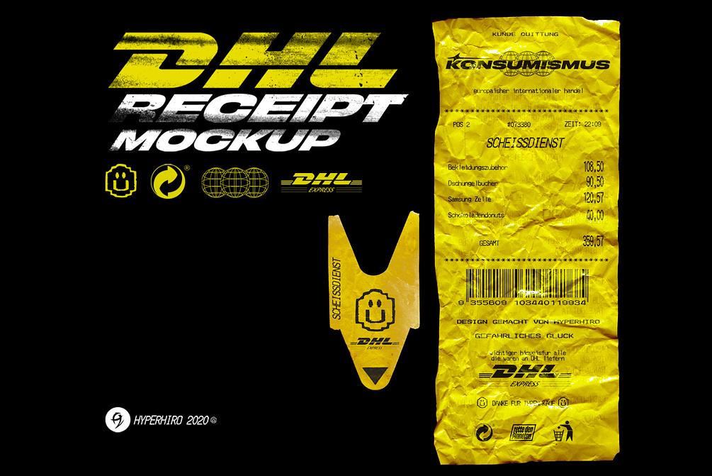 Download DHL Receipt mockup