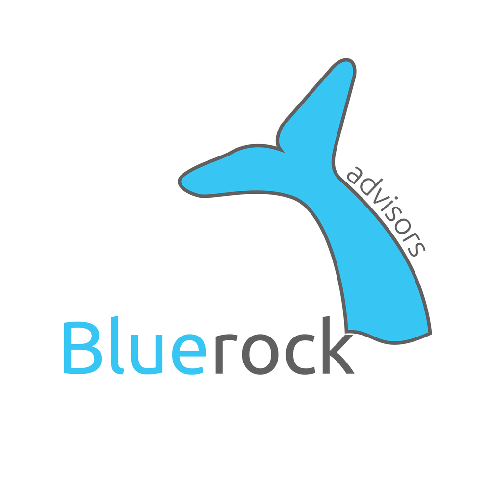 Blue rock vector logo