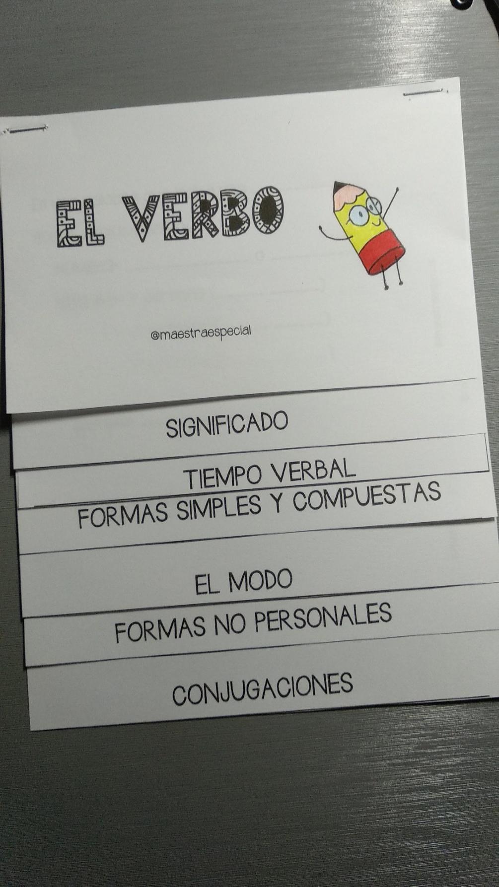 FLIPBOOK El verbo (ESPAÑOL)