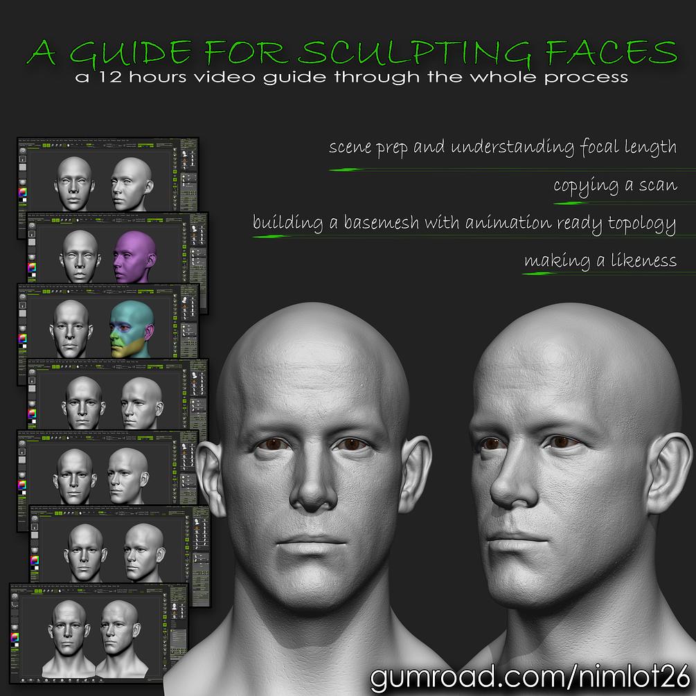 A guide for sculpting faces