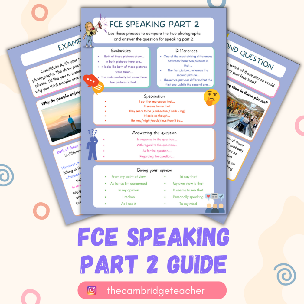 B2 FCE Speaking part 2 guide