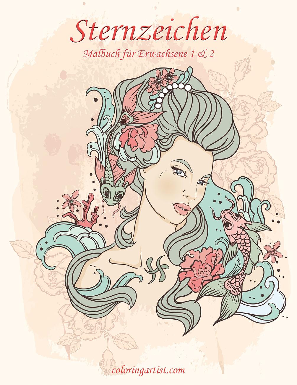Sternzeichen-Malbuch für Erwachsene 1 & 2