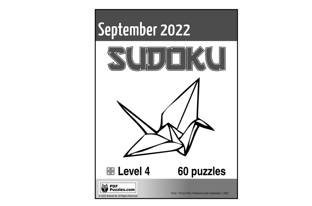 Sudoku Level 4 September 2022