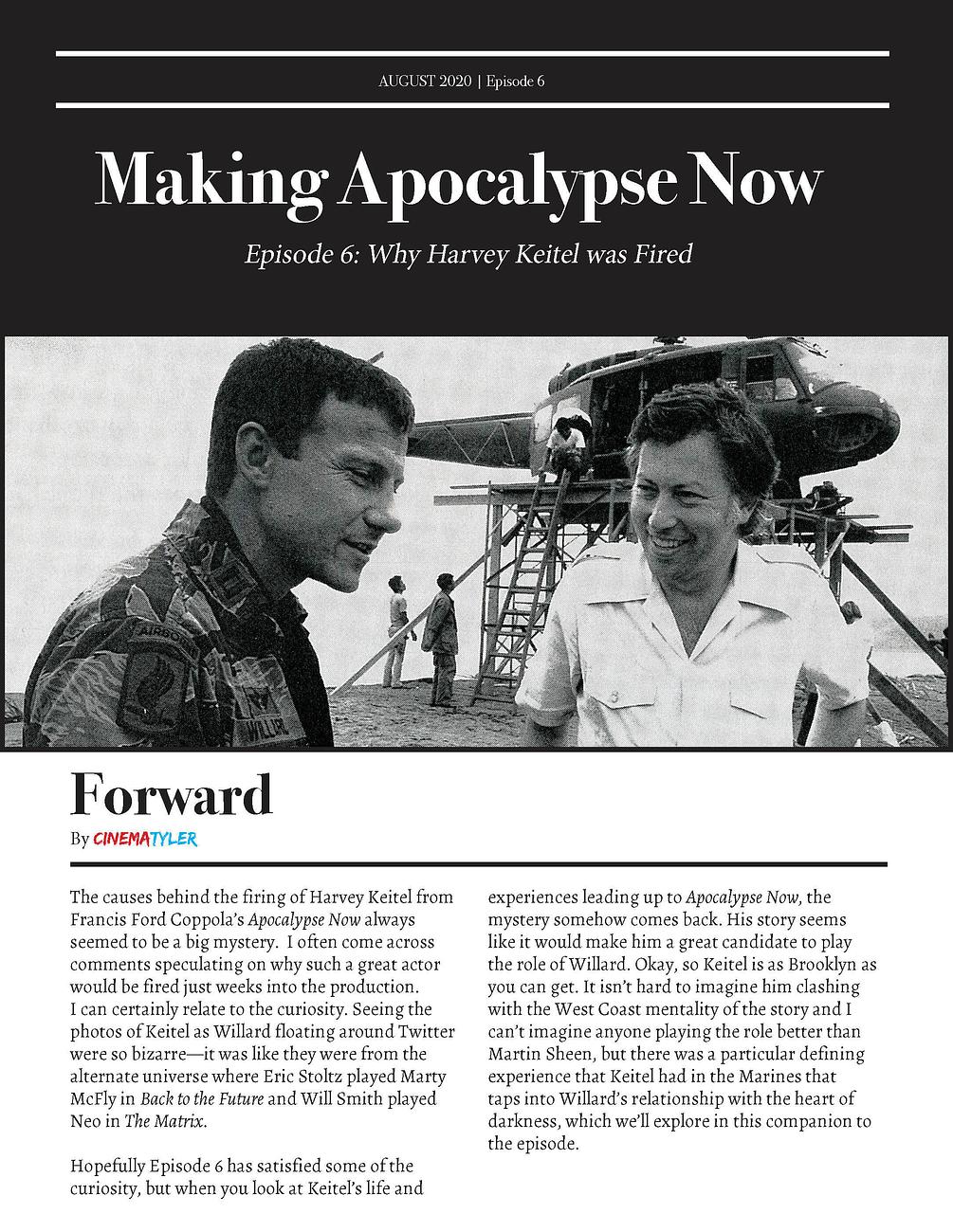 PDF] Making Apocalypse Now Episode 6 Why Harvey Keitel Was