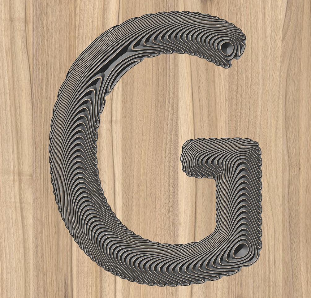 Download G Letter Vector 3d Floating Wave Effect