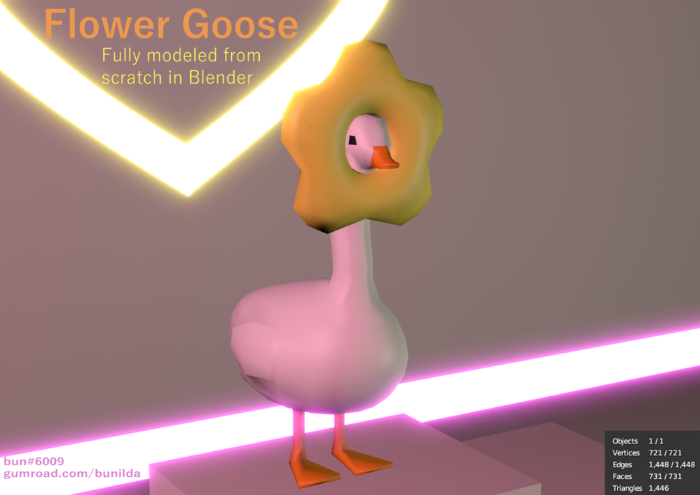 Flower Hat Goose Asset For VRChat