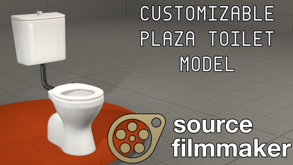 [SFM] Source Filmmaker Customizable Toilet - Plaza