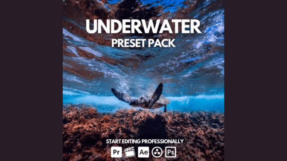 5 Lightroom Presets Underwater Theme Mobile and Desktop Compatible