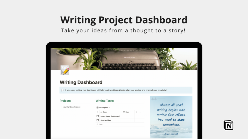 Writing Project Dashboard