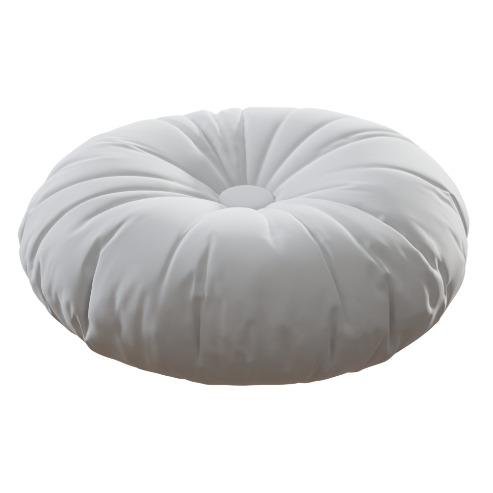 Round Tufted Velvet Throw Pillow