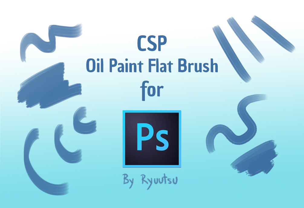 CSP Oil Paint Flat Brush for