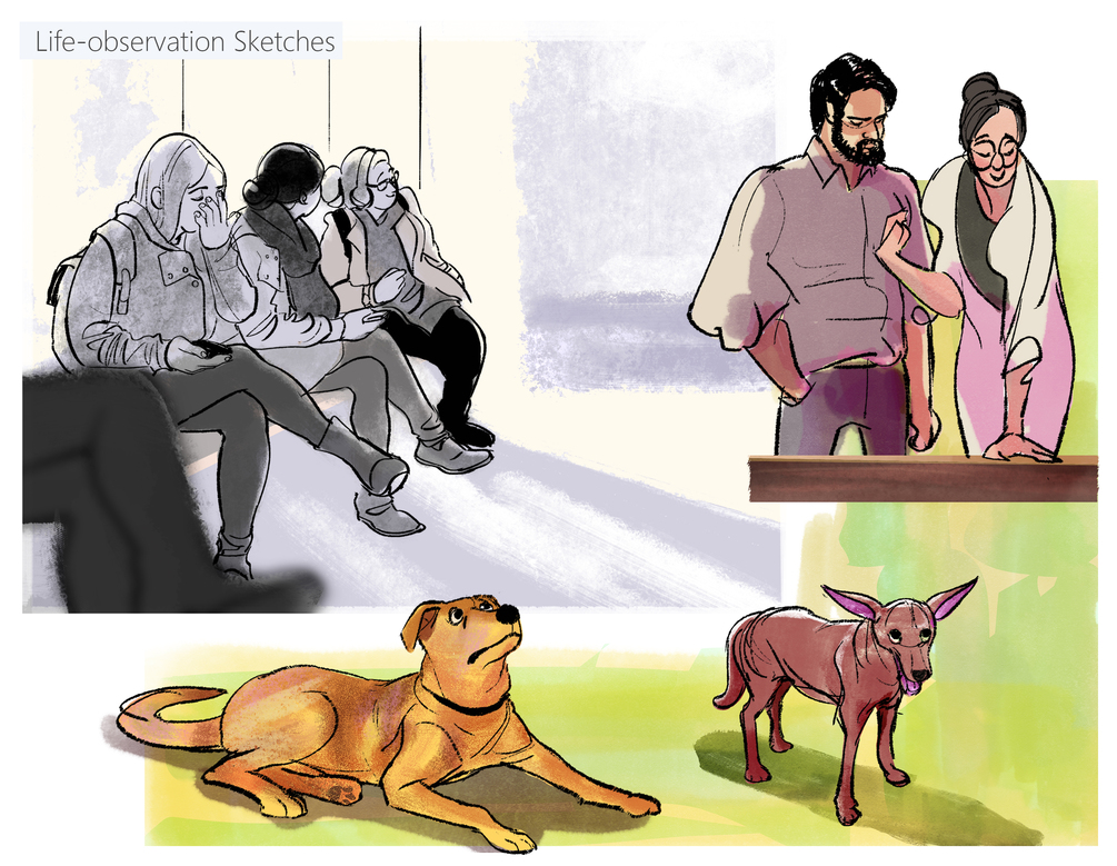 CalArts 2017 Character Animation portfolio (Observational works part)