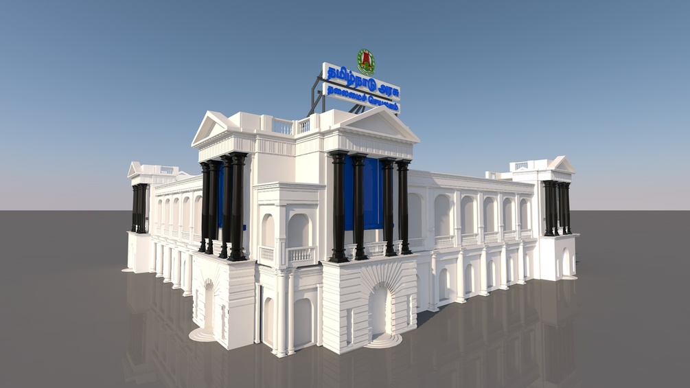 Secretariat Chennai 3d model