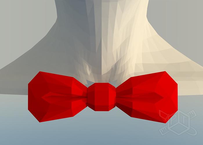 The bow tie lowpoly (галстук-бабочка)