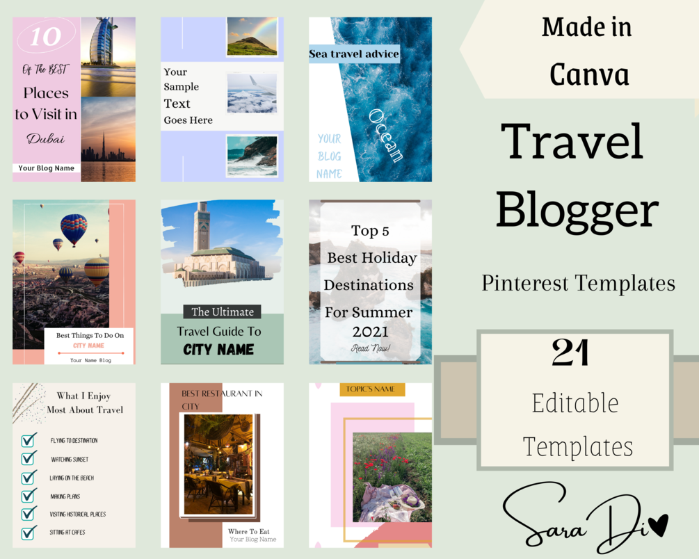 21 Customizable Pinterest Templates