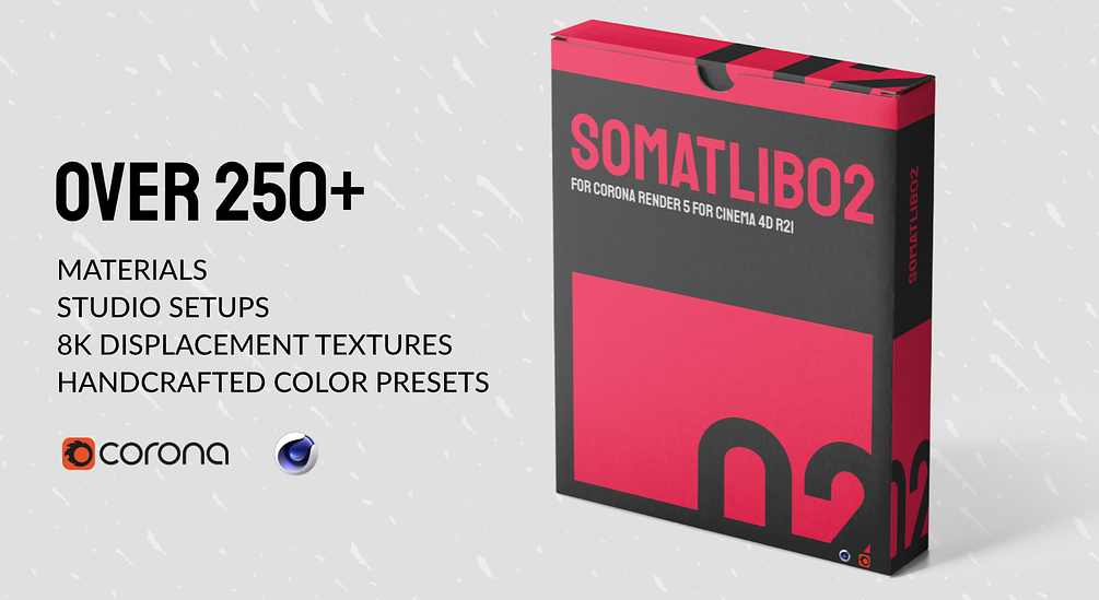 SOMAT2 Corona Render Material Library for Cinema 4D