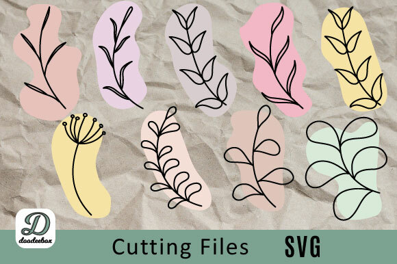 Download Svg Vector Floral Flower Leaves Leaf Branches Tropical Greenerywreath Hand Drawn Digital Download Bundle