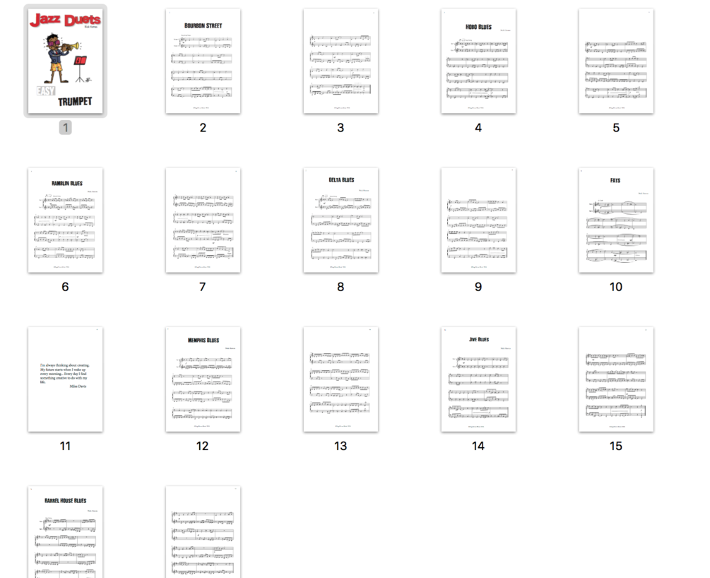 Easy Trumpet Jazz Duets (+ trio)